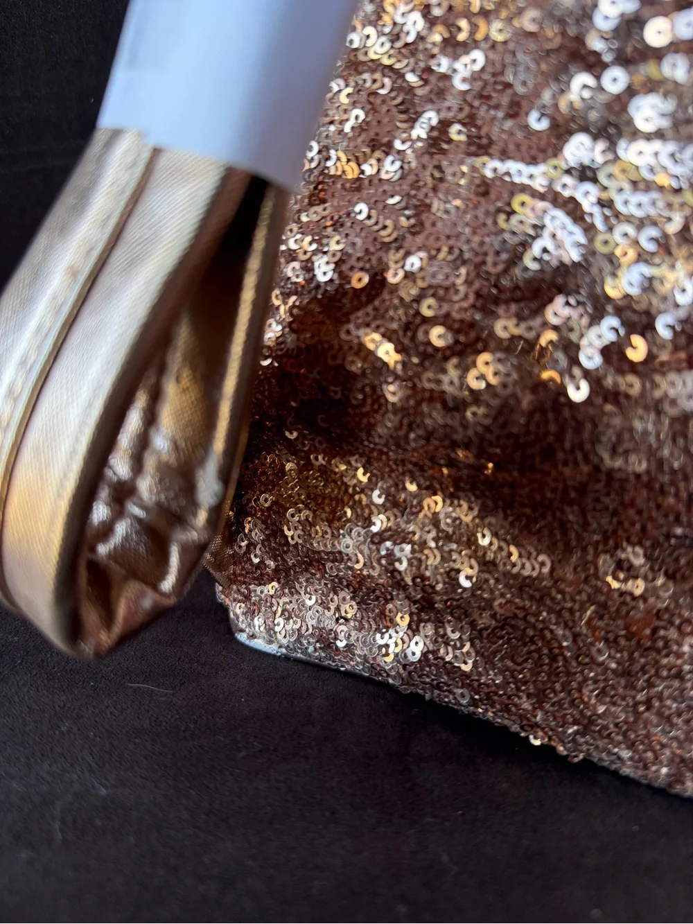 Loungefly Rose Gold Sequin Mini Backpack and Pouch Set